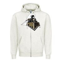 Oatmeal Heather purdue boilermakers Zipper Hoodie - linhVisuals
