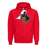Red purdue boilermakers Zipper Hoodie - linhVisuals