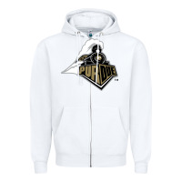 White purdue boilermakers Zipper Hoodie - linhVisuals