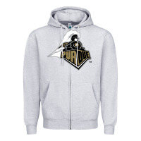 Heather Grey purdue boilermakers Zipper Hoodie - linhVisuals