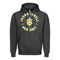 Charcoal Heather jason isbell and the 400 unit Zipper Hoodie - linhVisuals