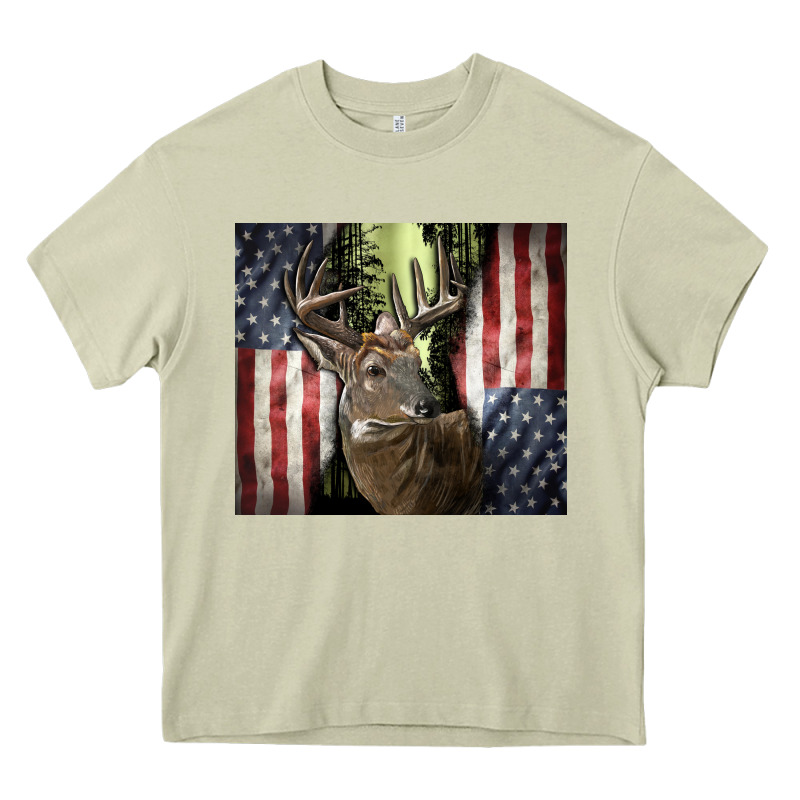 Usa Deer Hunting Woods Heavy Core Tee by CowGirlArtShop | Teevron