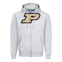 Heather Grey purdue boilermakers Zipper Hoodie - linhVisuals