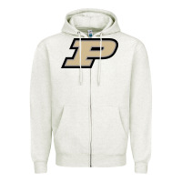 Oatmeal Heather purdue boilermakers Zipper Hoodie - linhVisuals
