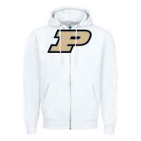 White purdue boilermakers Zipper Hoodie - linhVisuals
