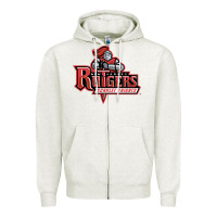 Oatmeal Heather rutgers scarlet knights Zipper Hoodie - linhVisuals