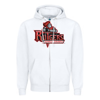 White rutgers scarlet knights Zipper Hoodie - linhVisuals