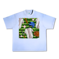 Grape Ice baseball uniform and field seamless pattern Urban Heavy Tee - BundleAndBundleShop