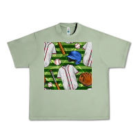Oil Green baseball uniform and field seamless pattern Urban Heavy Tee - BundleAndBundleShop