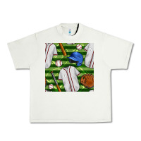 Pistachio baseball uniform and field seamless pattern Urban Heavy Tee - BundleAndBundleShop
