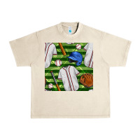 Sandshell baseball uniform and field seamless pattern Urban Heavy Tee - BundleAndBundleShop