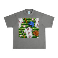 Tornado baseball uniform and field seamless pattern Urban Heavy Tee - BundleAndBundleShop