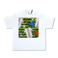 White baseball uniform and field seamless pattern Urban Heavy Tee - BundleAndBundleShop