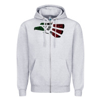 Heather Grey hecho en mexico aztec calendar mexican eagle t shirt Zipper Hoodie - linhVisuals