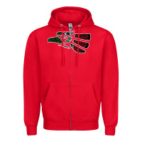 Red hecho en mexico aztec calendar mexican eagle t shirt Zipper Hoodie - linhVisuals