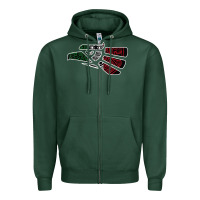 Sports Green hecho en mexico aztec calendar mexican eagle t shirt Zipper Hoodie - linhVisuals