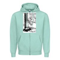 Seafoam calvin Zipper Hoodie - linhVisuals
