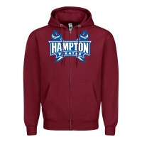 Burgundy hampton pirates Zipper Hoodie - linhVisuals