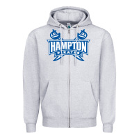 Heather Grey hampton pirates Zipper Hoodie - linhVisuals