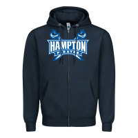 Navy hampton pirates Zipper Hoodie - linhVisuals