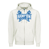 Oatmeal Heather hampton pirates Zipper Hoodie - linhVisuals