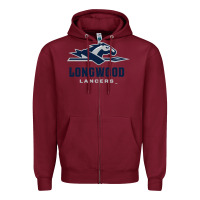 Burgundy longwood lancers Zipper Hoodie - linhVisuals