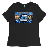 Black Back the blue Ladies Tee - FaDigitalArtStudio