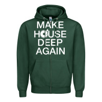 Sports Green make house deep again house music turntable t shirt Zipper Hoodie - linhVisuals