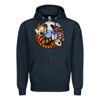 Navy calvin Zipper Hoodie - linhVisuals