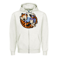 Oatmeal Heather calvin Zipper Hoodie - linhVisuals