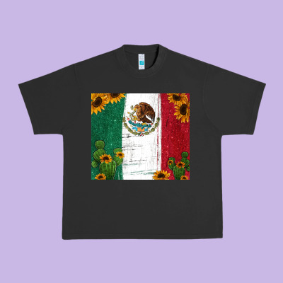 Cactus Sunflower Mexican Flag Z Urban Heavy Tee Designed By Jasminsmagicworld