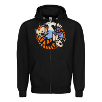 Black calvin Zipper Hoodie - linhVisuals