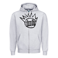 Heather Grey suitable-ween-boognish-worn Zipper Hoodie - linhVisuals
