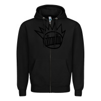Black suitable-ween-boognish-worn Zipper Hoodie - linhVisuals
