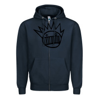 Navy suitable-ween-boognish-worn Zipper Hoodie - linhVisuals