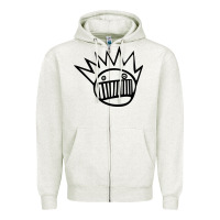 Oatmeal Heather suitable-ween-boognish-worn Zipper Hoodie - linhVisuals