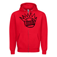 Red suitable-ween-boognish-worn Zipper Hoodie - linhVisuals