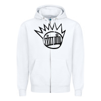 White suitable-ween-boognish-worn Zipper Hoodie - linhVisuals