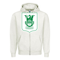 Oatmeal Heather eiteun olimpija ljubljana Zipper Hoodie - linhVisuals