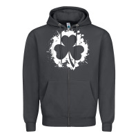 Smoke irish pride clover leaf  saint irish pats st. patrick's day t shirt Zipper Hoodie - linhVisuals