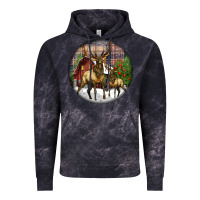 Elk Buck Deer Christmas Vintage Hoodie | Teevron