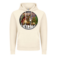 Vintage Artic elk buck deer christmas Vintage Hoodie - LillyAllenDesigns