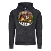 Vintage Black elk buck deer christmas Vintage Hoodie - LillyAllenDesigns