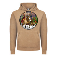 Vintage Coffee elk buck deer christmas Vintage Hoodie - LillyAllenDesigns