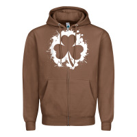 Irish Pride Clover Leaf  Saint Irish Pats St. Patrick's Day T Shirt Zipper Hoodie | Teevron