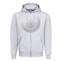 Heather Grey ireland celtic knotwork design ornament wolf original celtic pullover Zipper Hoodie - linhVisuals