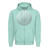 Seafoam ireland celtic knotwork design ornament wolf original celtic pullover Zipper Hoodie - linhVisuals