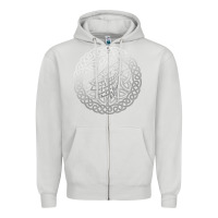 Dove Grey ireland celtic knotwork design ornament wolf original celtic pullover Zipper Hoodie - linhVisuals