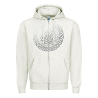 Oatmeal Heather ireland celtic knotwork design ornament wolf original celtic pullover Zipper Hoodie - linhVisuals