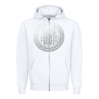 White ireland celtic knotwork design ornament wolf original celtic pullover Zipper Hoodie - linhVisuals